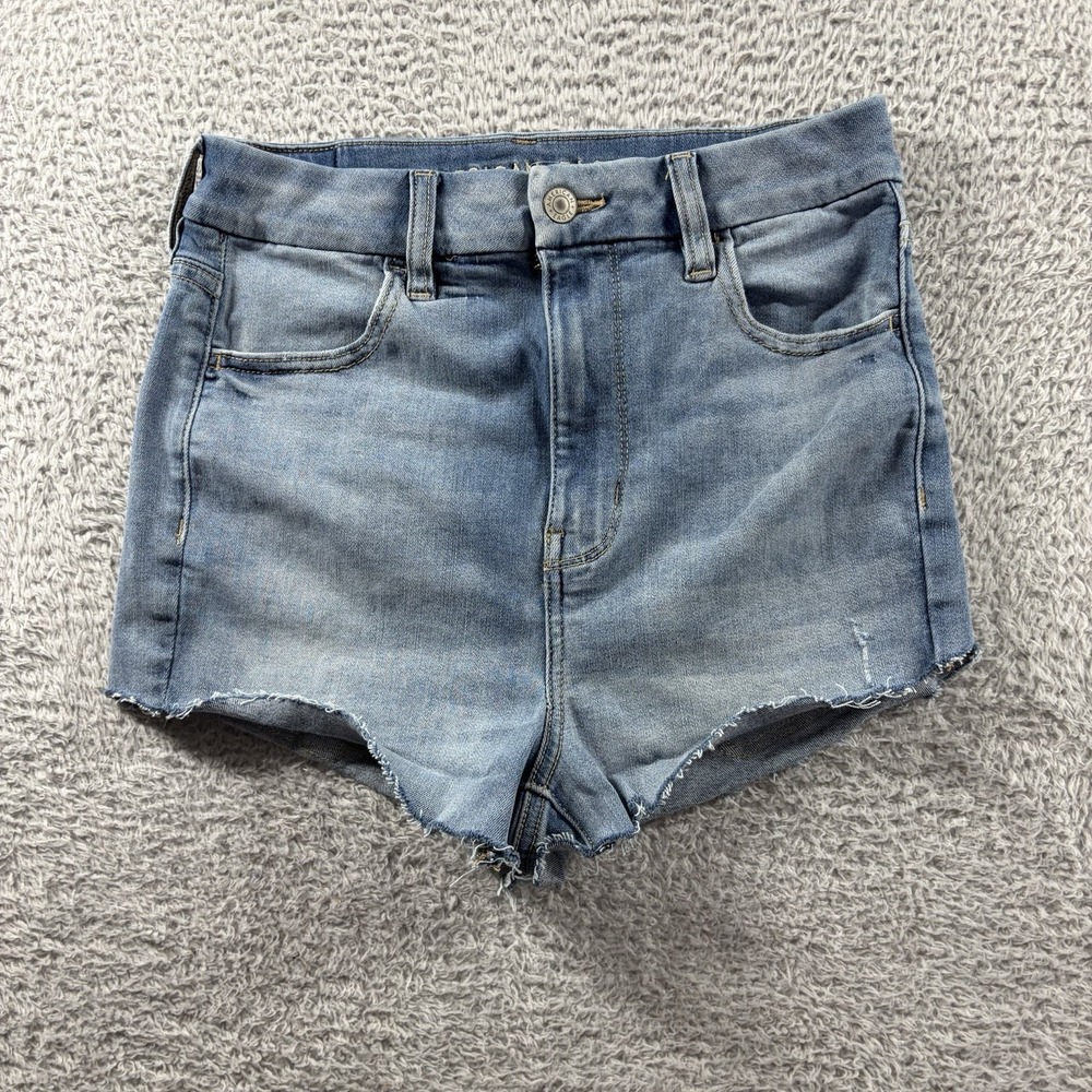 American Eagle Shorts Women 6 Micro Festival Booty Raw Hem Cut Off Stretch High